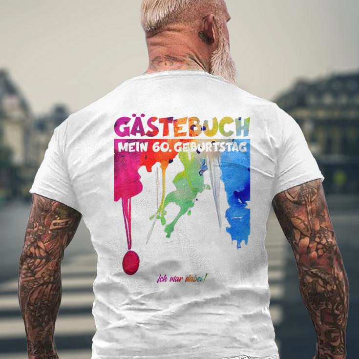 60 Jahre Guestlist 60Th Geburtstag Guest Book T-Shirt mit Rückendruck Geschenke für alte Männer