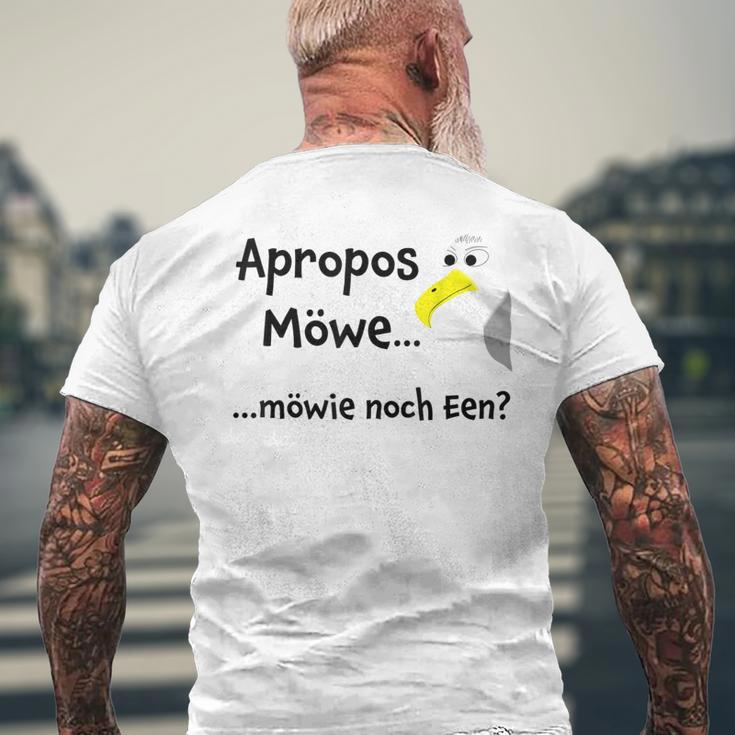 Apropos Möwe Möwie Noch Een Platt Drinking Slogan Party T-Shirt mit Rückendruck Geschenke für alte Männer