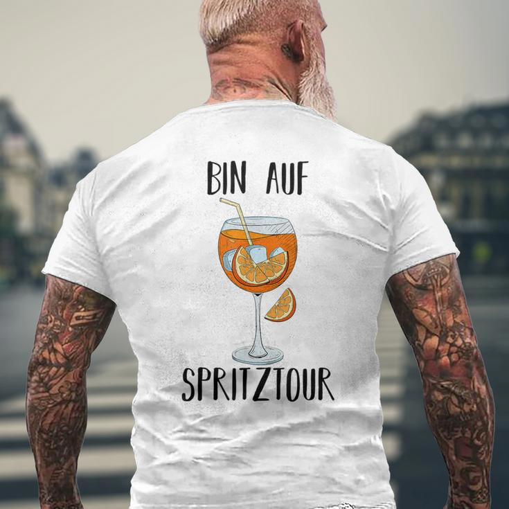 Bin Auf Spritztour Jga Hen Party Spritz S T-Shirt mit Rückendruck Geschenke für alte Männer