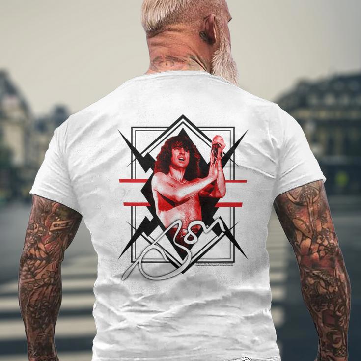 Bon Scott Lightning Singer T-Shirt mit Rückendruck Geschenke für alte Männer