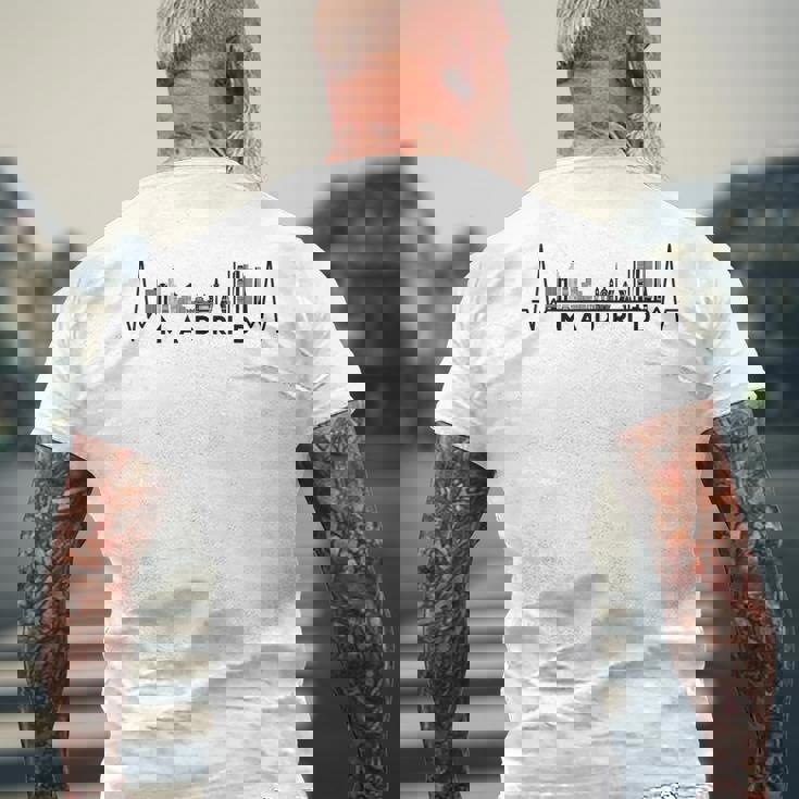 Cardiogram Skyline Spagna-Madrid T-shirt da uomo con stampa posteriore Regalos para ancianos