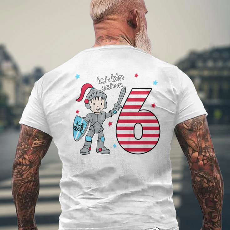 Children's 6Th Birthday With Sword Ich Bin Schon Sechs Ritter Mit Sword T-Shirt mit Rückendruck Geschenke für alte Männer