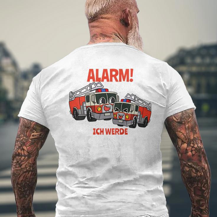 Children's Alarm Ich Werde Große Bruder Feuerwehr I'm A Big Brother T-Shirt mit Rückendruck Geschenke für alte Männer