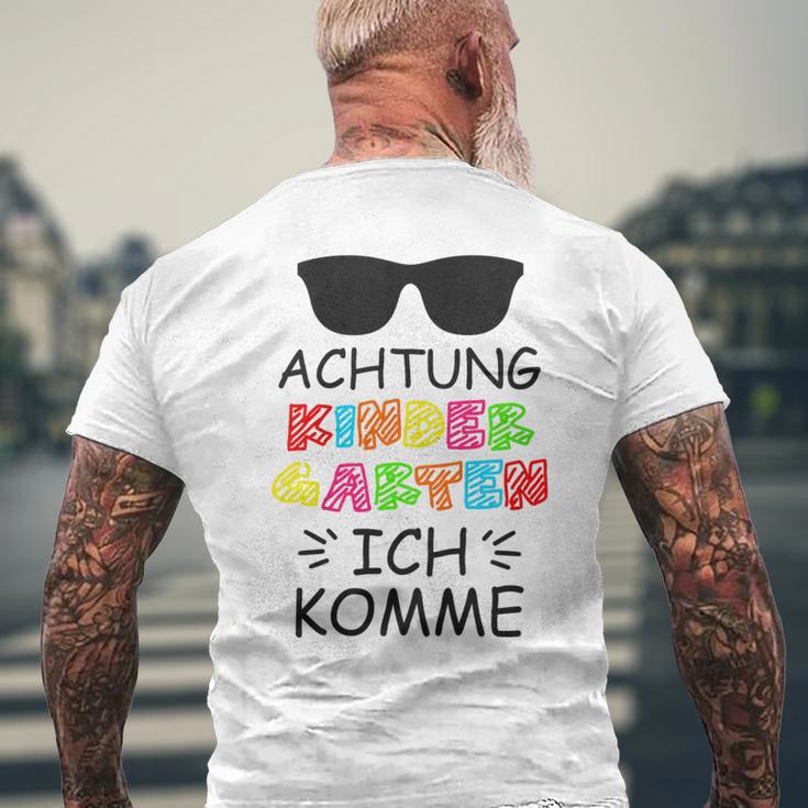 Children's Attention Kindergarten Ich Komme 1St Tag Kita T-Shirt mit Rückendruck Geschenke für alte Männer