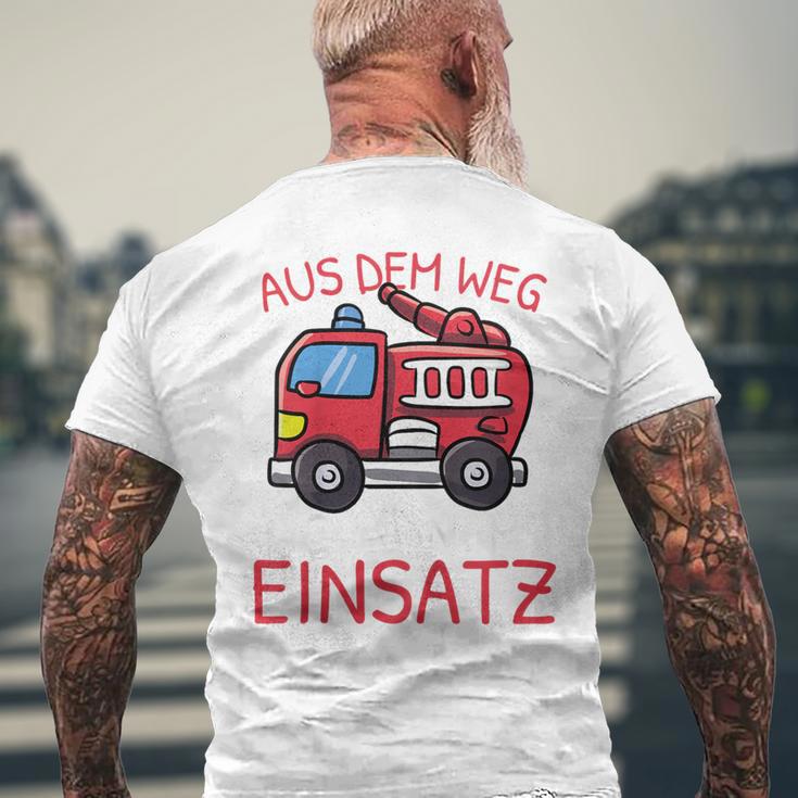 Children's Aus Dem Weg Bin Im Einatz Fire Engine Boys' T-Shirt mit Rückendruck Geschenke für alte Männer