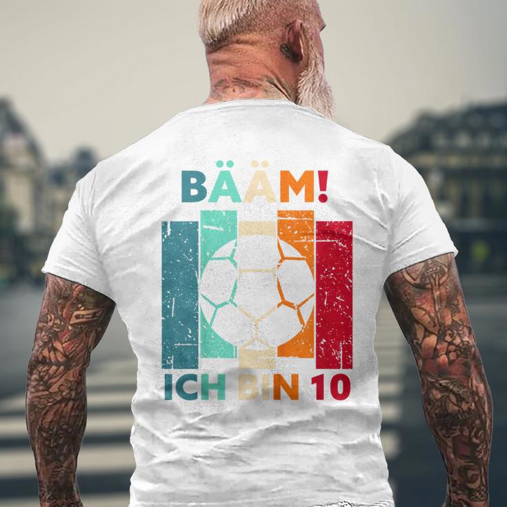 Children's Bäm Ich Bin 10 Zehn Jahre Junge 10Th Birthday Football T-Shirt mit Rückendruck Geschenke für alte Männer