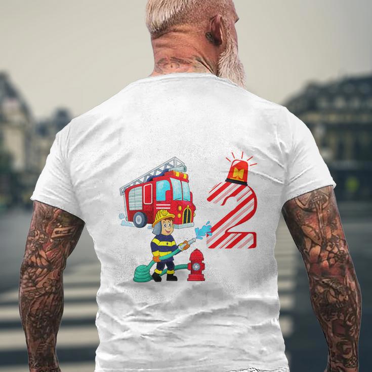 Children's Birthday Feuerwehr Aufgepasst Ich Bin Jetzt 2 Jahre T-Shirt mit Rückendruck Geschenke für alte Männer