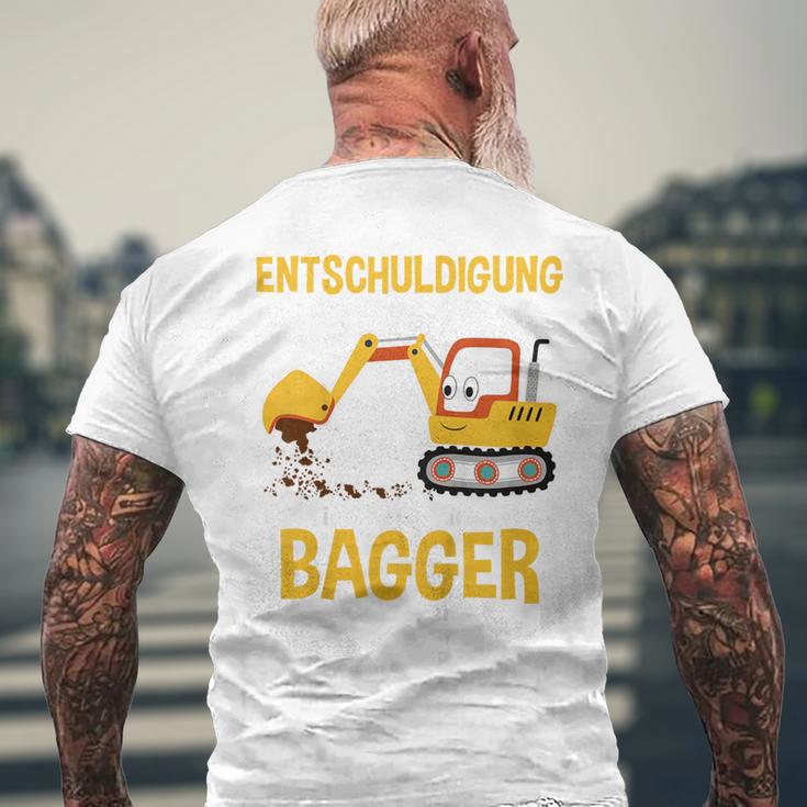 Children's Excuse Das Ich Zu Spät Bin Digger Driver Boy Digger 80 T-Shirt mit Rückendruck Geschenke für alte Männer