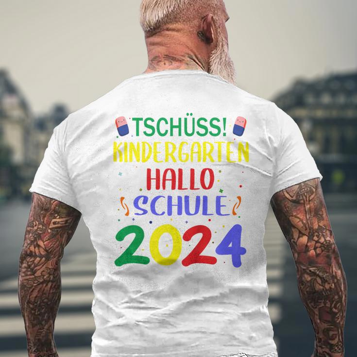 Children's First Day At School Tschüss Kindergarten Hello School 2024 T-Shirt mit Rückendruck Geschenke für alte Männer