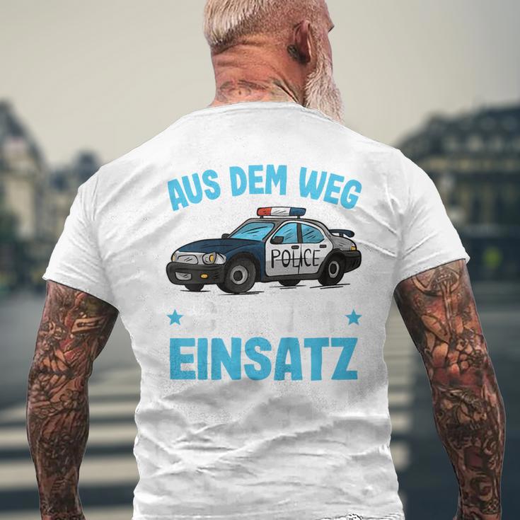 Children's Police Aus Dem Weg Bin Im Einsatz Boys Police T-Shirt mit Rückendruck Geschenke für alte Männer