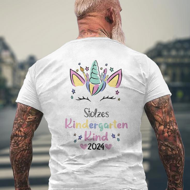 Children's Stolzes Kindergarten 2024 Kita Kiga Gray T-Shirt mit Rückendruck Geschenke für alte Männer