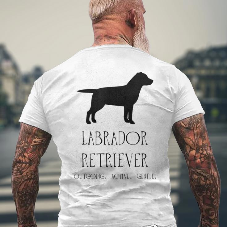 Cute Labrador Retriever Dog Lover T-Shirt mit Rückendruck Geschenke für alte Männer