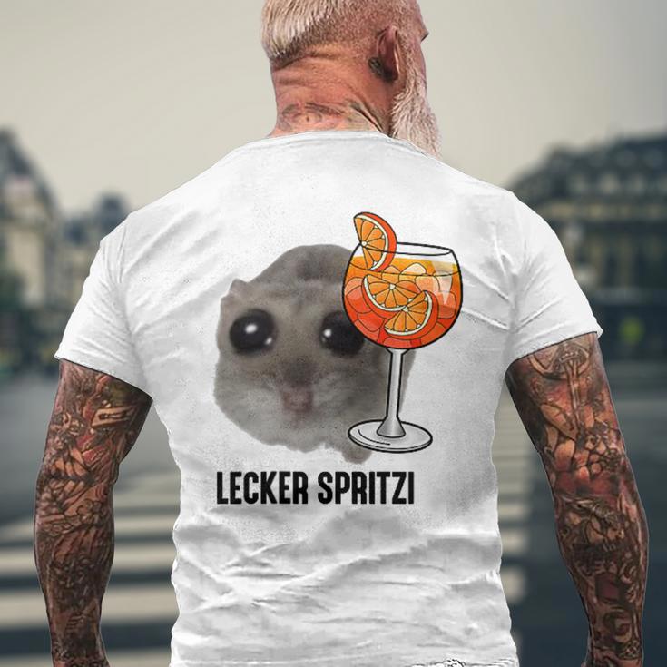 Delicious Spritzi X Sad Hamster Meme Boy Hallöchen Aperölchen T-Shirt mit Rückendruck Geschenke für alte Männer