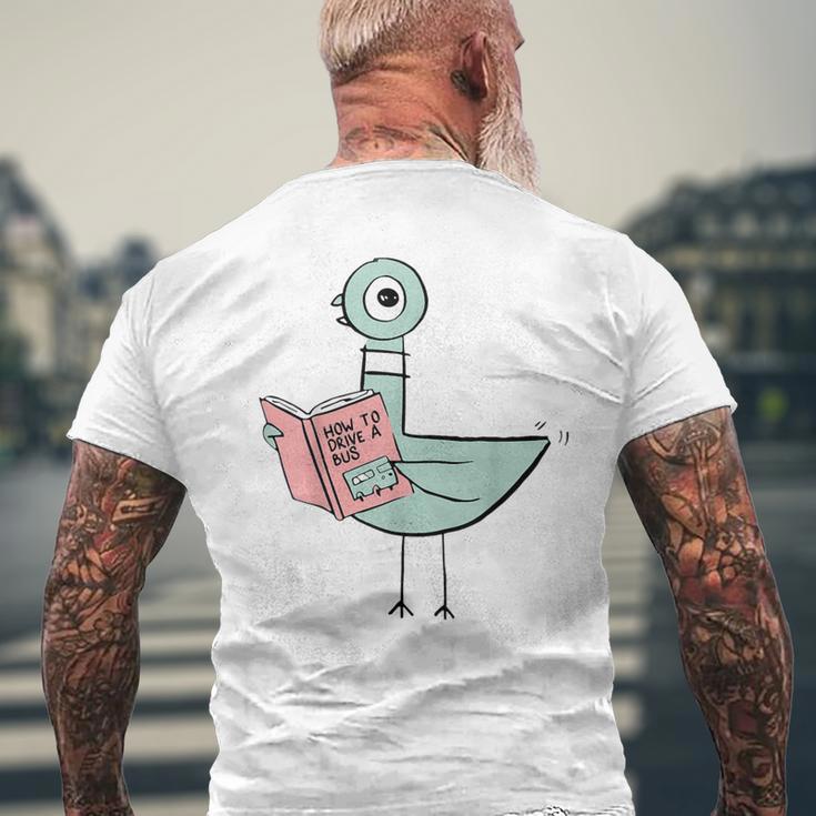 Driven To Read Pigeon Library Reading Books Reader Men's T-shirt Back ...