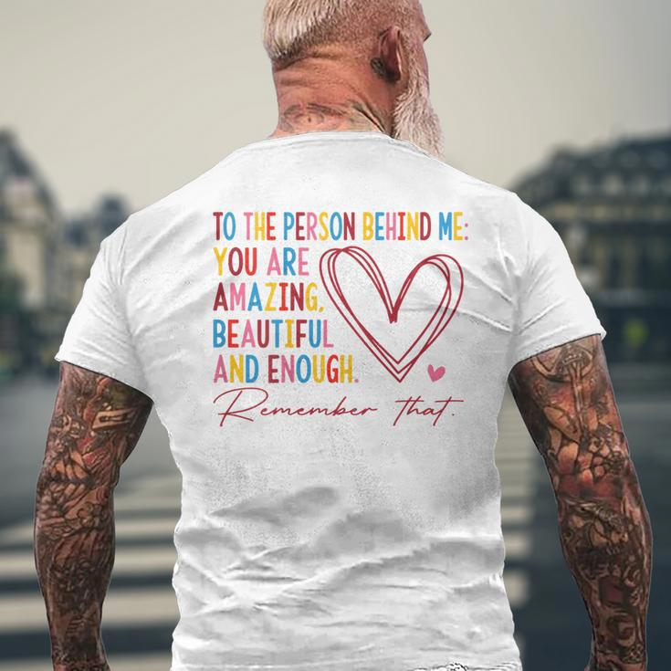 Du Bist Wichtig Du Bist Unglaublich Altmodische Für Die Person Hinter Mir T-Shirt mit Rückendruck Geschenke für alte Männer