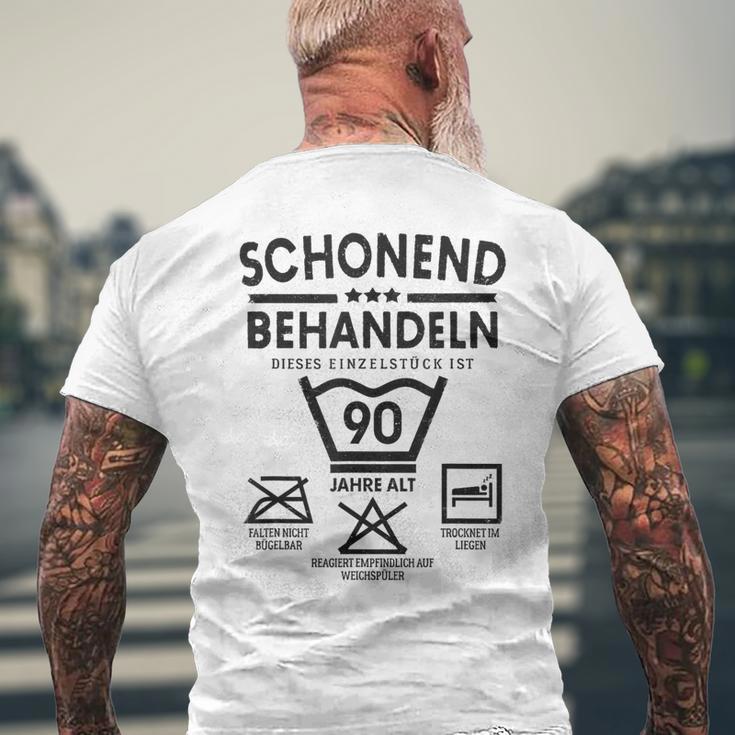 Einstück Ist 90 Jahre Schleend Treateln 90Th Birthday T-Shirt mit Rückendruck Geschenke für alte Männer