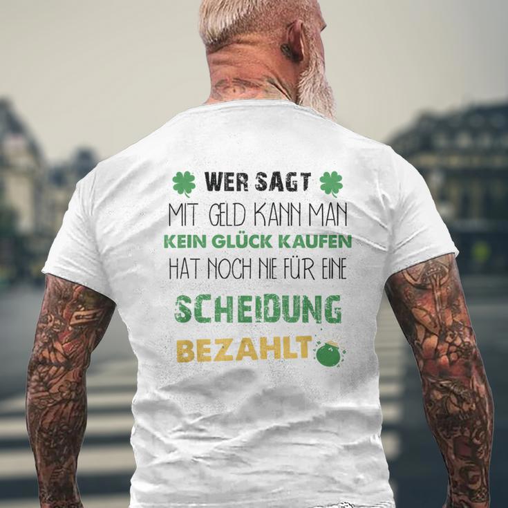 Exmann Exfrau Saying Ehe Aus Endlich Schieden Saying T-Shirt mit Rückendruck Geschenke für alte Männer