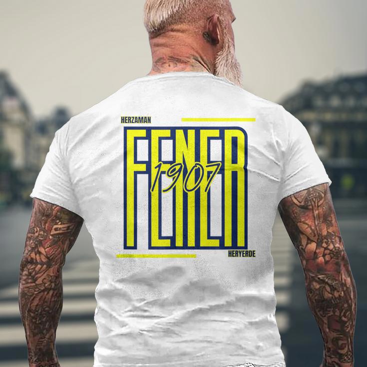 Fb Fener 1907 Kadiköy Istanbul Blue T-Shirt mit Rückendruck Geschenke für alte Männer