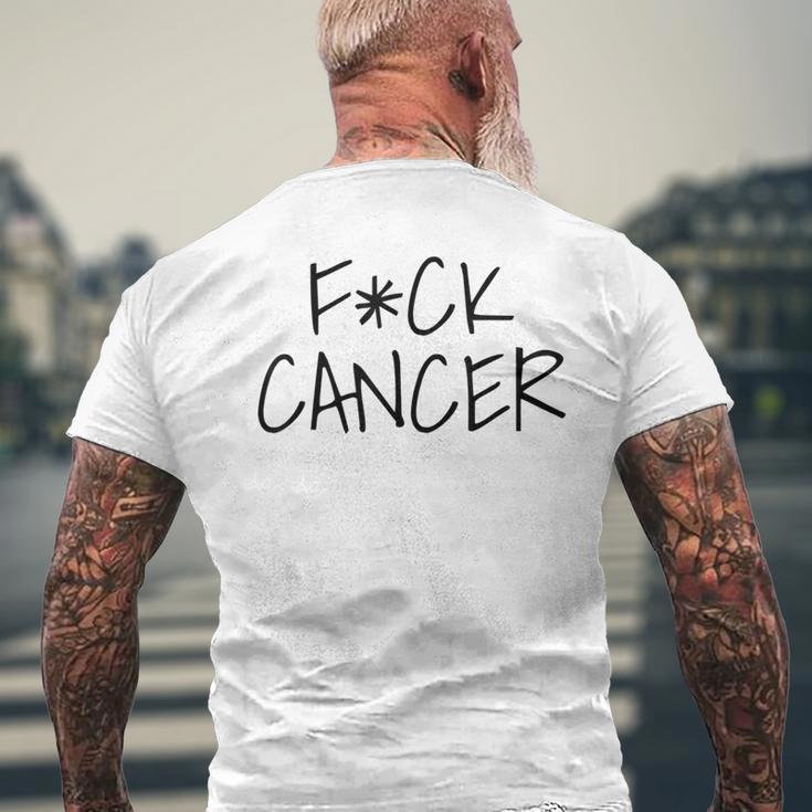 Fck Cancer Cancer Chupa Apoyo De Supervivientes De Concienciación Camiseta Hombre Estampado Espalda Regalos para ancianos