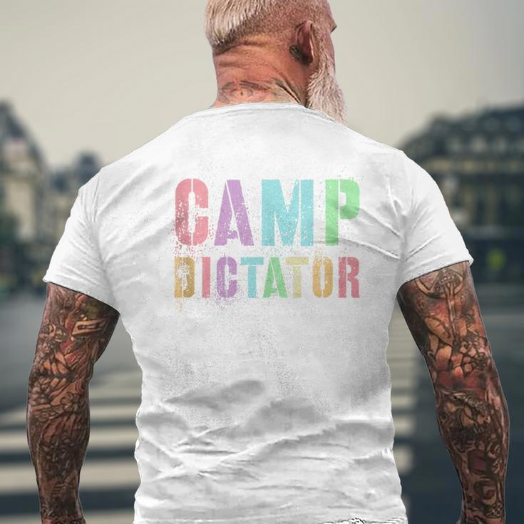 Camp Dictator Camping Director Summer Campfire Boss Men's T-shirt Back Print Gifts for Old Men