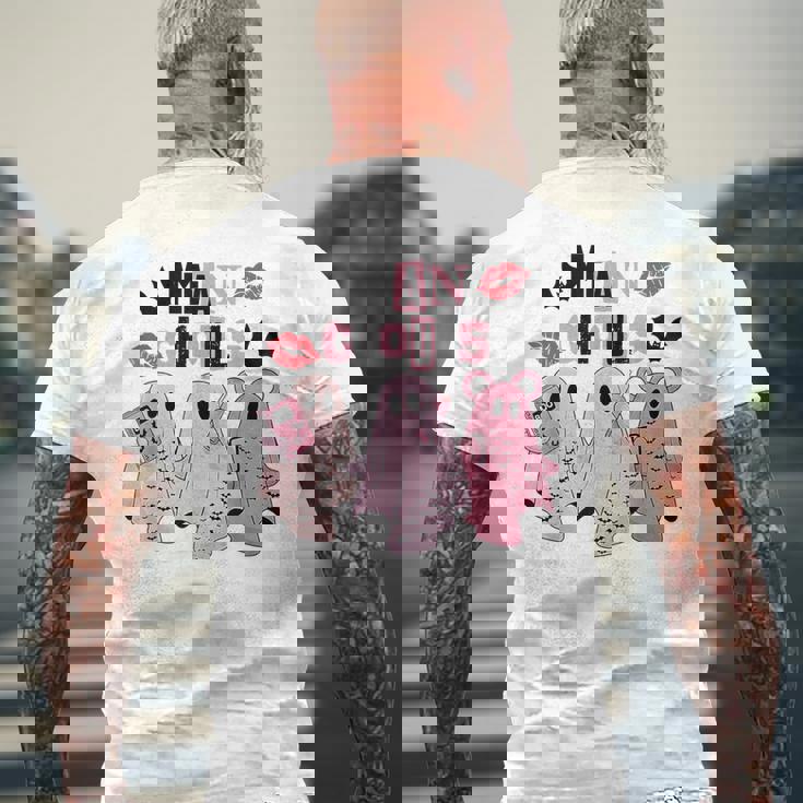 Mean Ghouls On October We Wear Pink Breast Cancer Men's T-shirt Back Print Gifts for Old Men