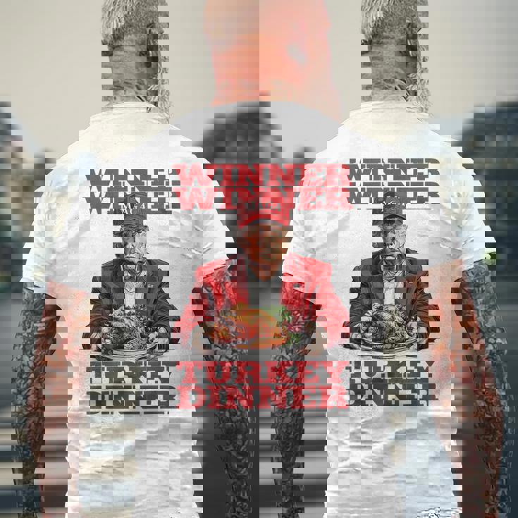 Trump Winner Turkey Dinner Thanksgiving Daddy's Home Men's T-shirt Back Print Gifts for Old Men Trump Winner Turkey Dinner Thanksgiving Daddy's Home Men's T-shirt Back Print Gifts for Old Men