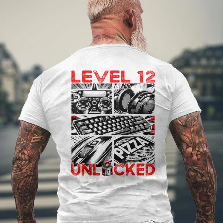 Geburtstag Level 12 Freigeschaltet Gaming & Zocker T-Shirt mit Rückendruck Geschenke für alte Männer