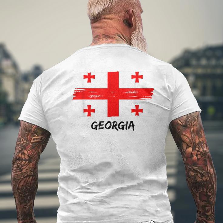 Georgian Flag Georgia Team Fan Jersey T-Shirt mit Rückendruck Geschenke für alte Männer