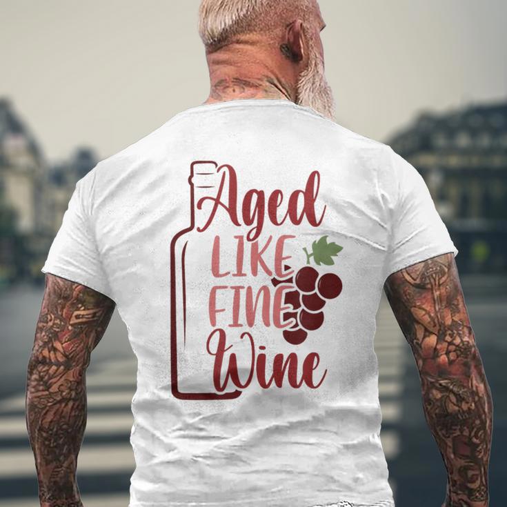 'Gereift Wie Guter Wein T-Shirt mit Rückendruck Geschenke für alte Männer