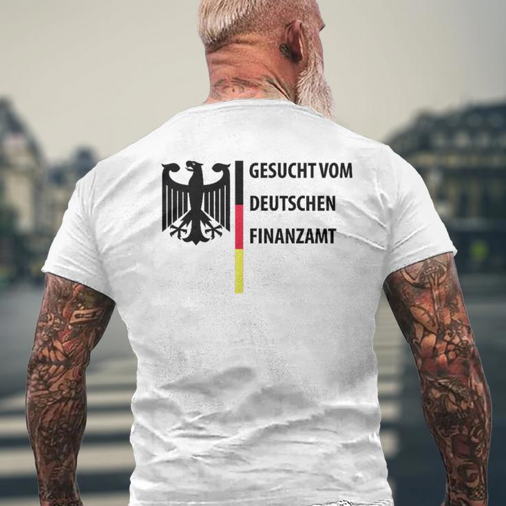 Gesuchtom Deutschen Finanzamt Fun T-Shirt mit Rückendruck Geschenke für alte Männer