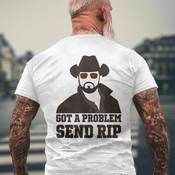 Habe Ein Problem Rip Senden Gray T-Shirt mit Rückendruck Geschenke für alte Männer