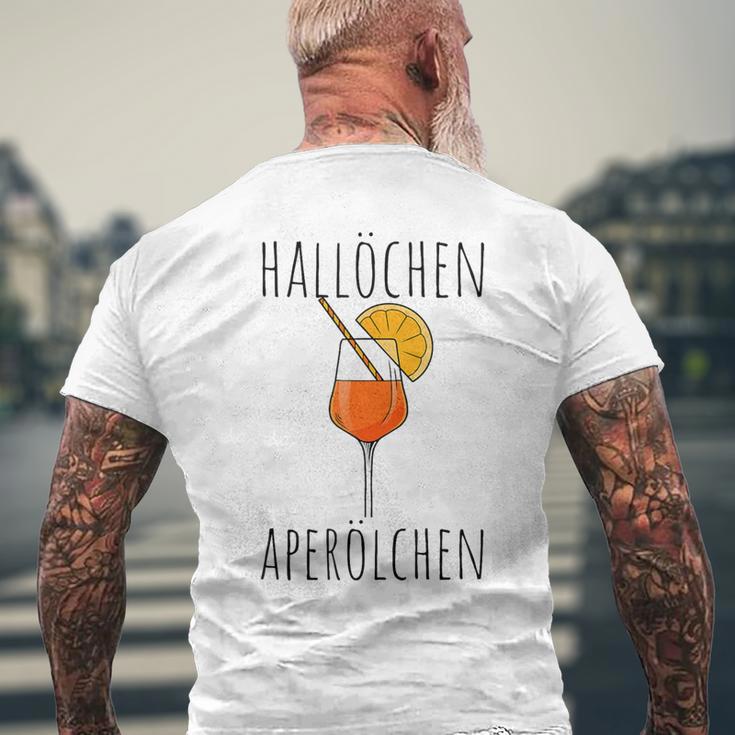 Hallöchen Aperölchen Summer Drinks Aperitif Spritz T-Shirt mit Rückendruck Geschenke für alte Männer