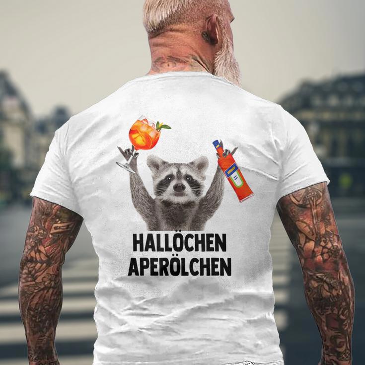 Hallochen Aperölchen X Raccoon Meme Racoon X Pedro Spritz T-Shirt mit Rückendruck Geschenke für alte Männer