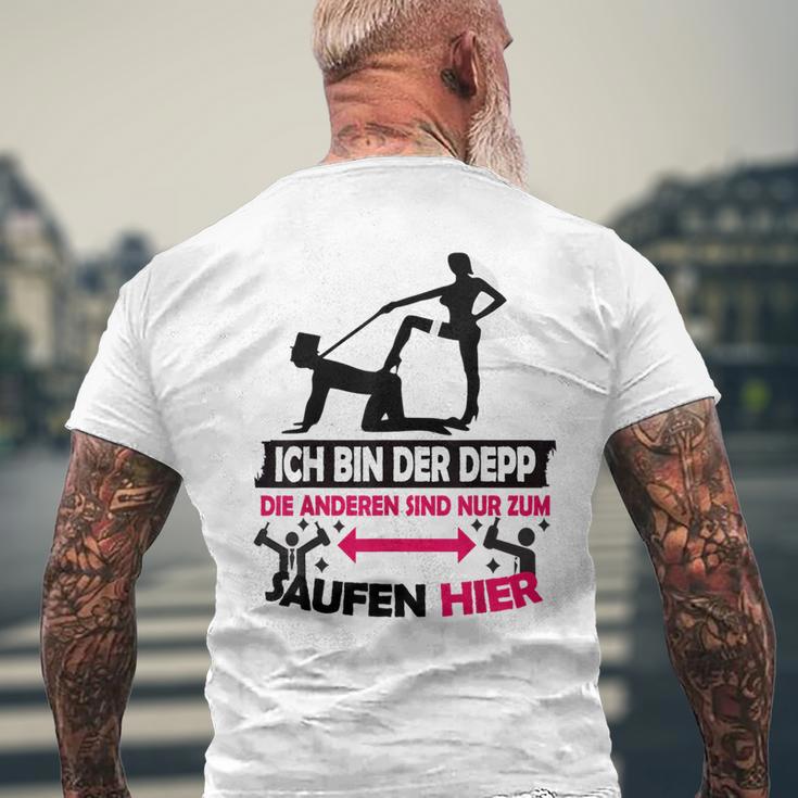 Ich Bin Der Depp Jga Poltern Team Groom Pink T-Shirt mit Rückendruck Geschenke für alte Männer