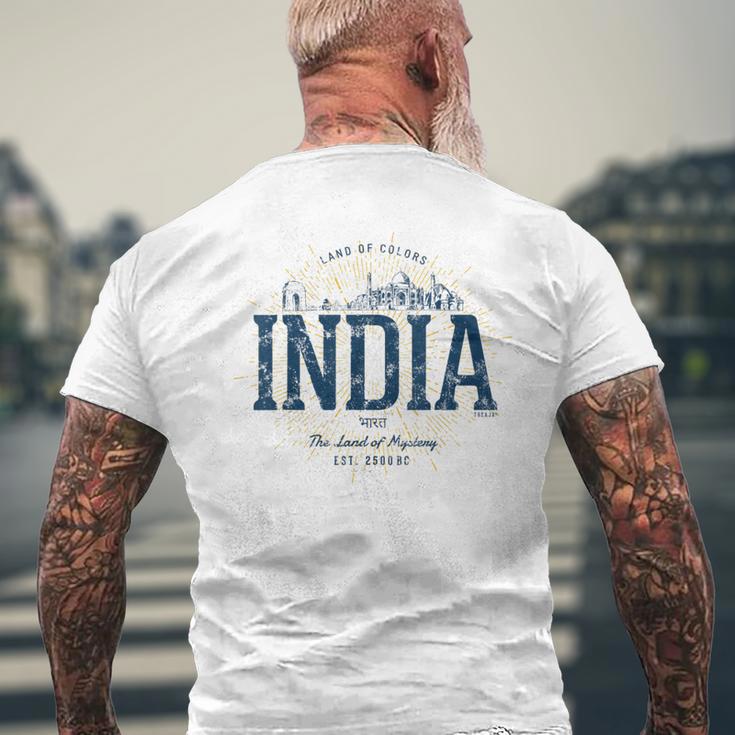 India Retro Styleintage India S T-Shirt mit Rückendruck Geschenke für alte Männer