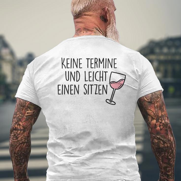 Keine Aermin Und Leicht Einen Sitz No Appointment And Easy Sitting German Lang T-Shirt mit Rückendruck Geschenke für alte Männer