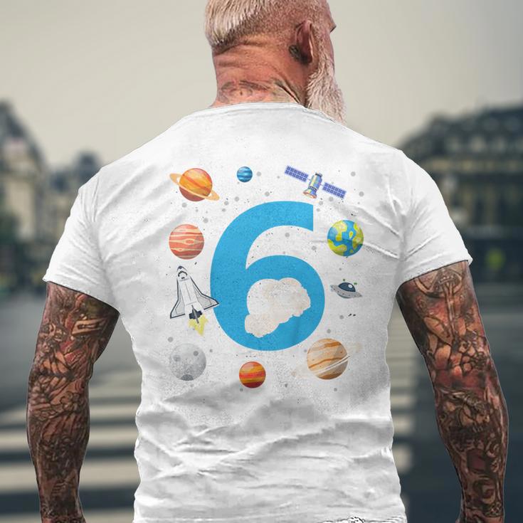 Kinder Astronaut 6 Geburtstag Weltraum Jungen 6 Jahre Raumschiff T-Shirt mit Rückendruck Geschenke für alte Männer