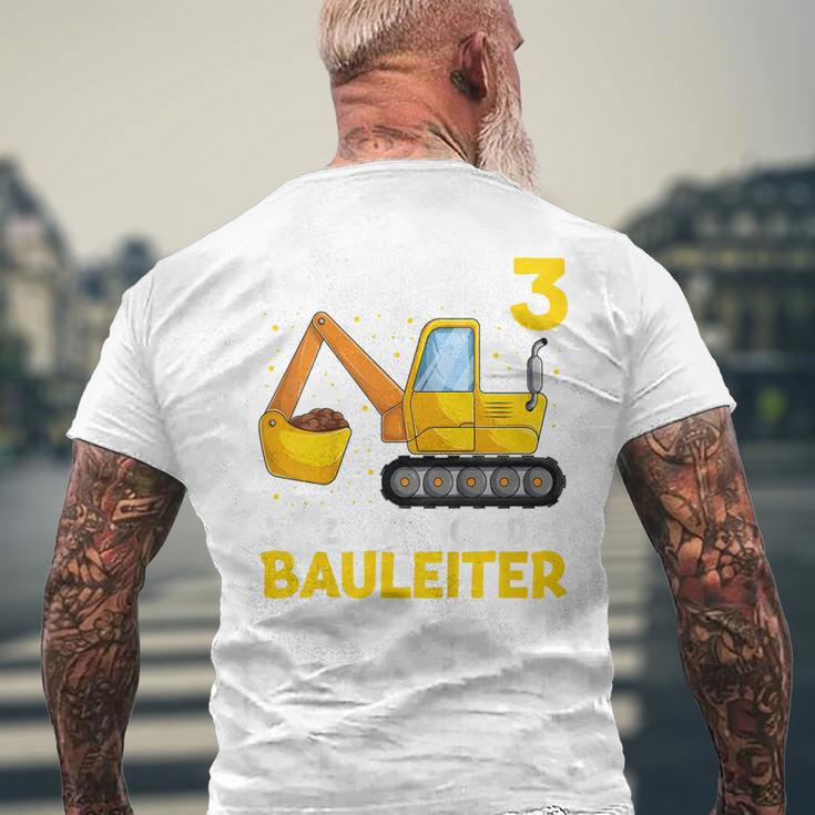 Kinder Endlich 3 Jetzt Bin Ich Der Bauleiter Geburtstagskind Digger T-Shirt mit Rückendruck Geschenke für alte Männer