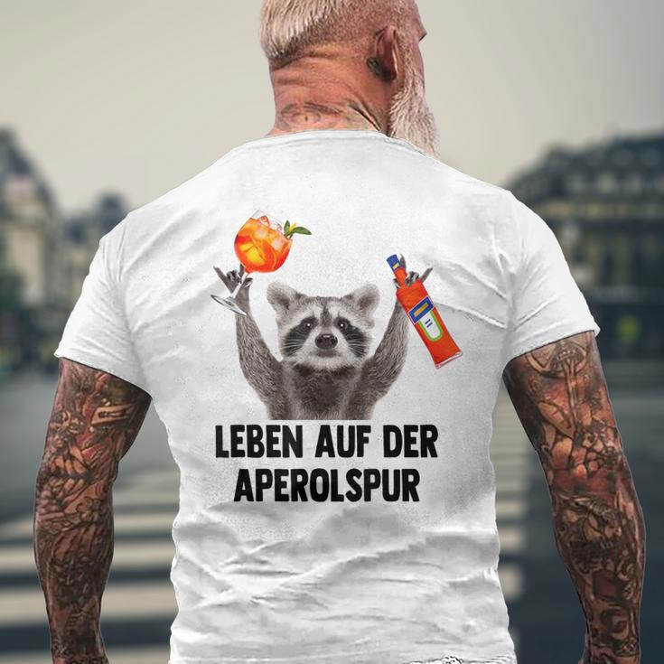 Leben Auf Der Aperolspur Raccoon Meme Racoon Pedro Spritz T-Shirt mit Rückendruck Geschenke für alte Männer