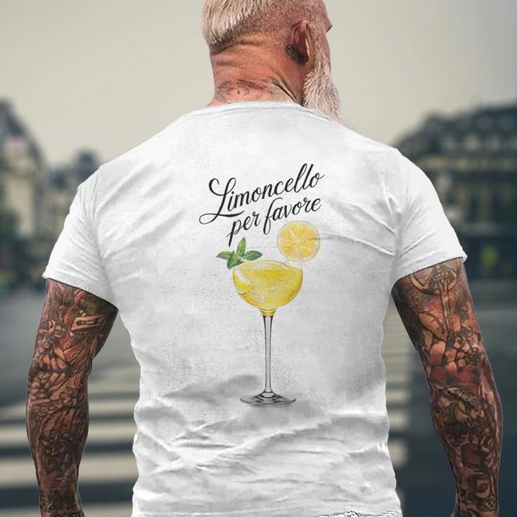 Limoncello Per Favore Italy Italian Lemon Gray T-Shirt mit Rückendruck Geschenke für alte Männer