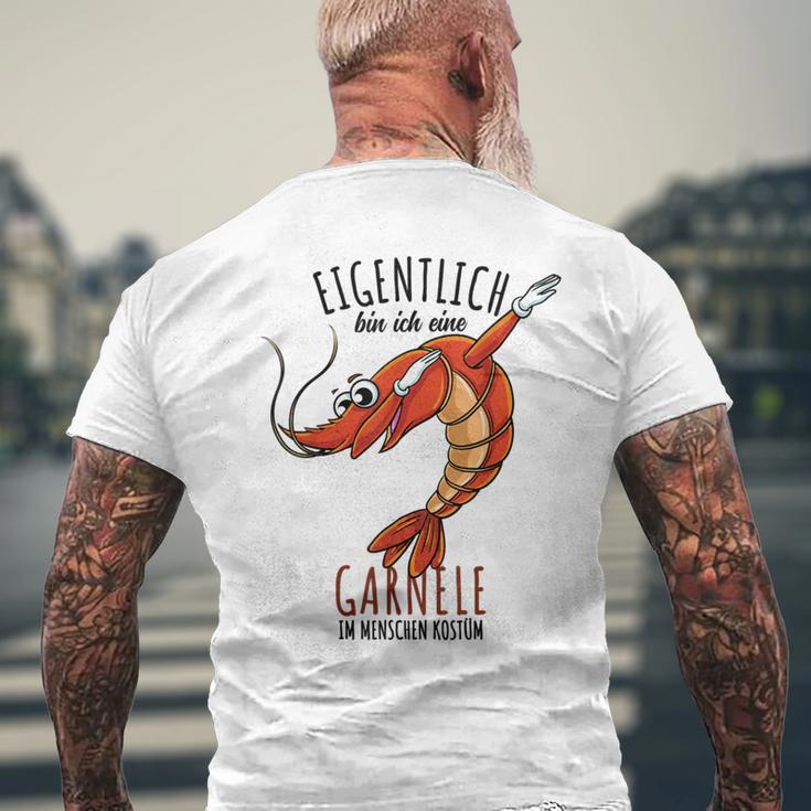 Meer Garnelen Liebhaber Garnelen Kostüm T-Shirt mit Rückendruck Geschenke für alte Männer