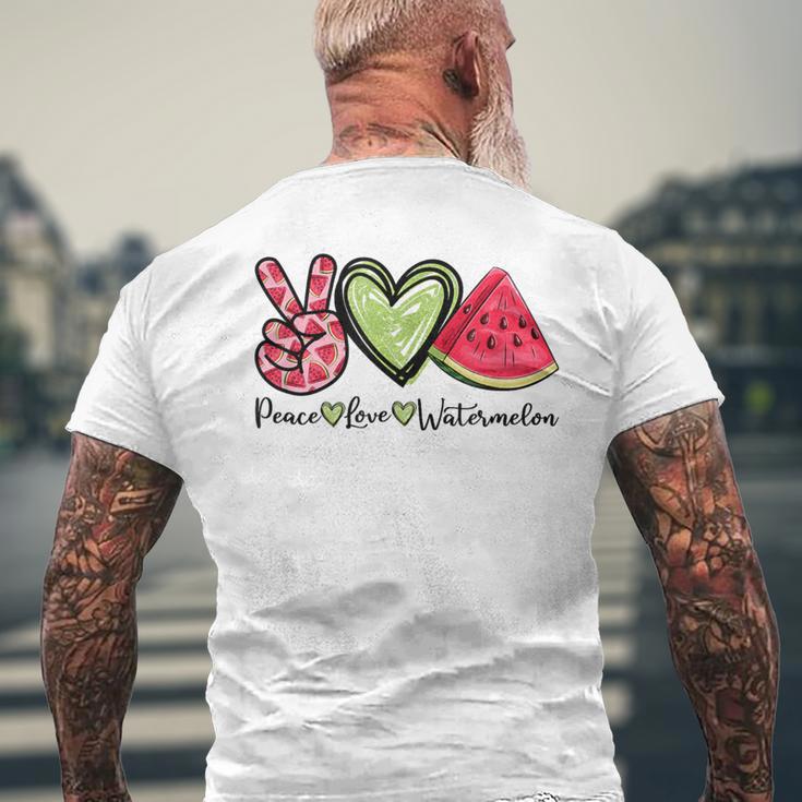 Melon Watermelon Summer Fruit Fruit T-Shirt mit Rückendruck Geschenke für alte Männer