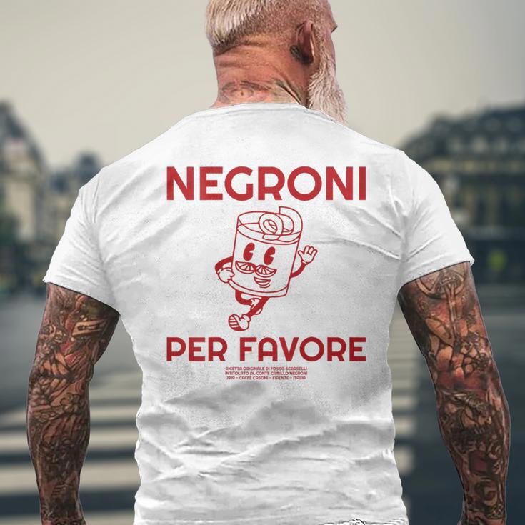 Ni Per Favore Cocktail Back Print Italiano Original T-Shirt mit Rückendruck Geschenke für alte Männer