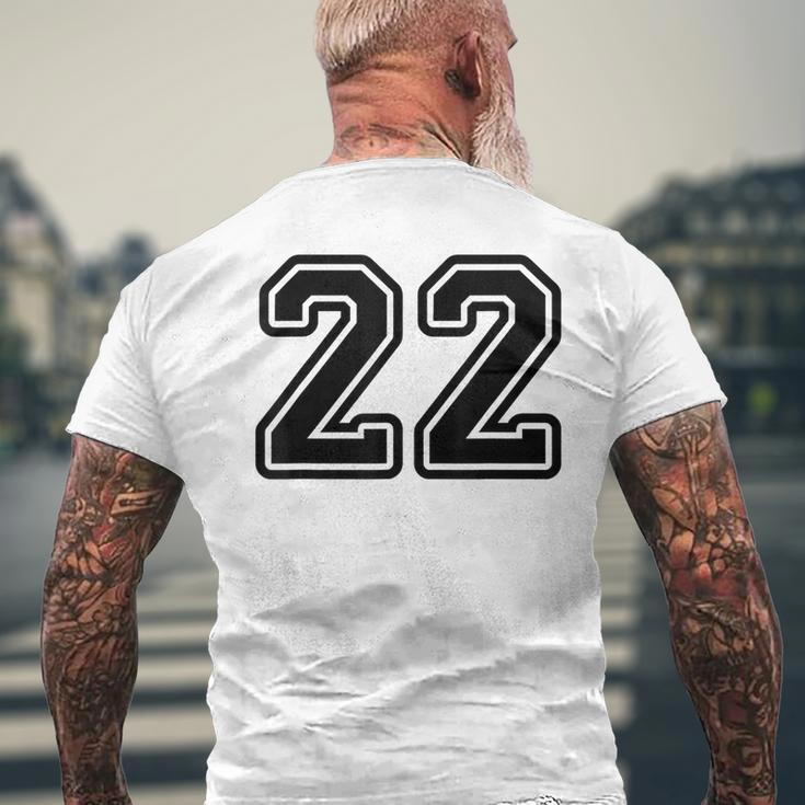 Number 22 Sport Number 22 T-Shirt mit Rückendruck Geschenke für alte Männer