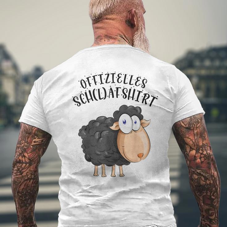 Official Sleep Schaf Pyjama Schlafanzug Nachthemd T-Shirt mit Rückendruck Geschenke für alte Männer