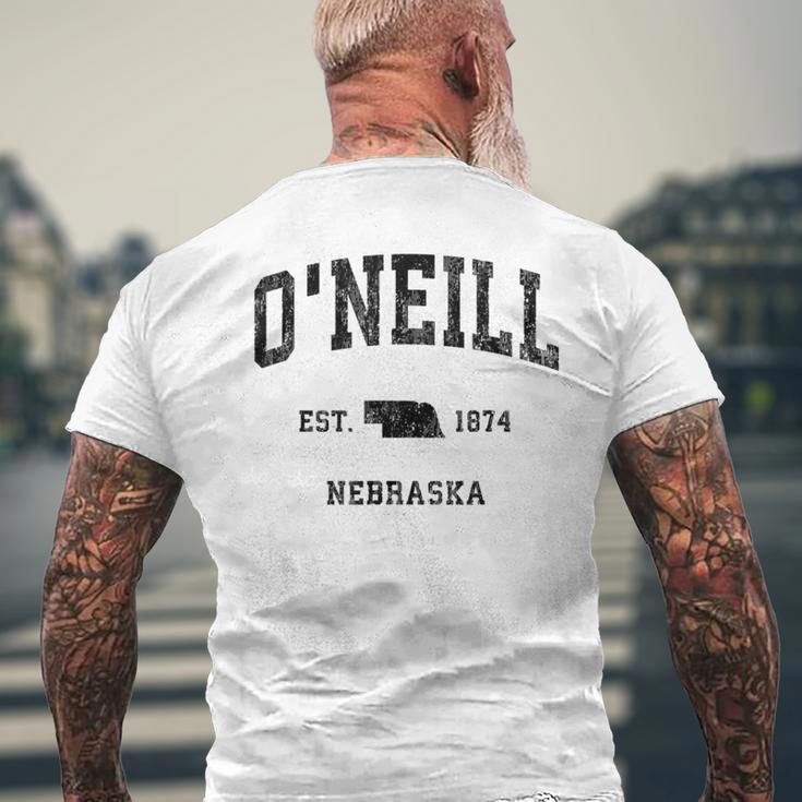 O'neill Nebraska Ne Sports intage Gray T-Shirt mit Rückendruck Geschenke für alte Männer