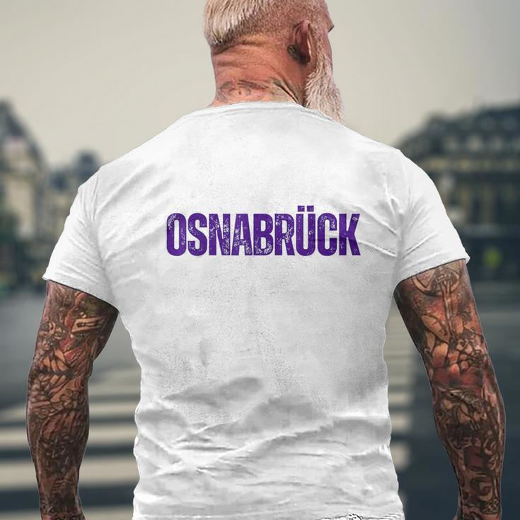 Osnabrück Football Fan Purple Purple T-Shirt mit Rückendruck Geschenke für alte Männer