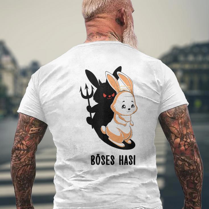 Rabbit Angel Rabbit Devil Angel Devil Evil Hasi T-Shirt mit Rückendruck Geschenke für alte Männer