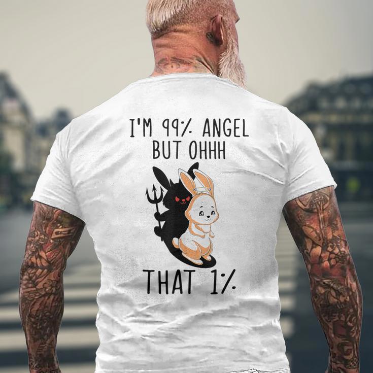 Rabbit Ich Bin 99 Engel Aber Ohhhh Das 1 T-Shirt mit Rückendruck Geschenke für alte Männer