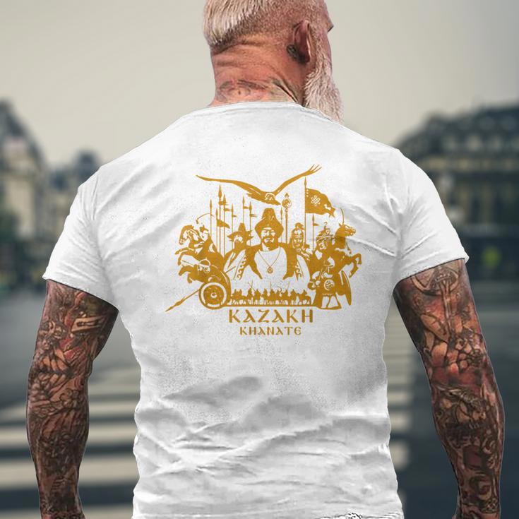 Republic Of Kazakhstan Qazaqstan Kazakhstan Kazakh Flag T-Shirt mit Rückendruck Geschenke für alte Männer